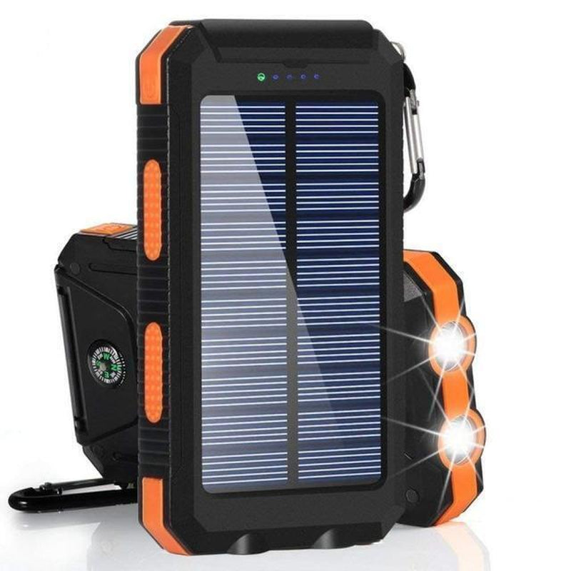 20,000 mAh Portable Solar Power Bank with Dual USB Ports for Phones and Tablets