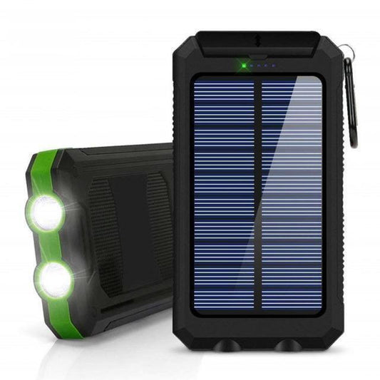 20,000 mAh Portable Solar Power Bank with Dual USB Ports for Phones and Tablets