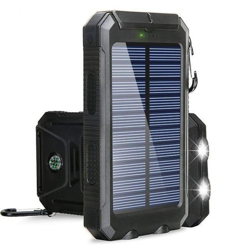 20,000 mAh Portable Solar Power Bank with Dual USB Ports for Phones and Tablets